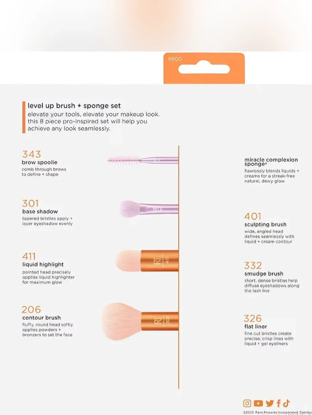 Real Techniques 8-Piece Makeup Brush Set